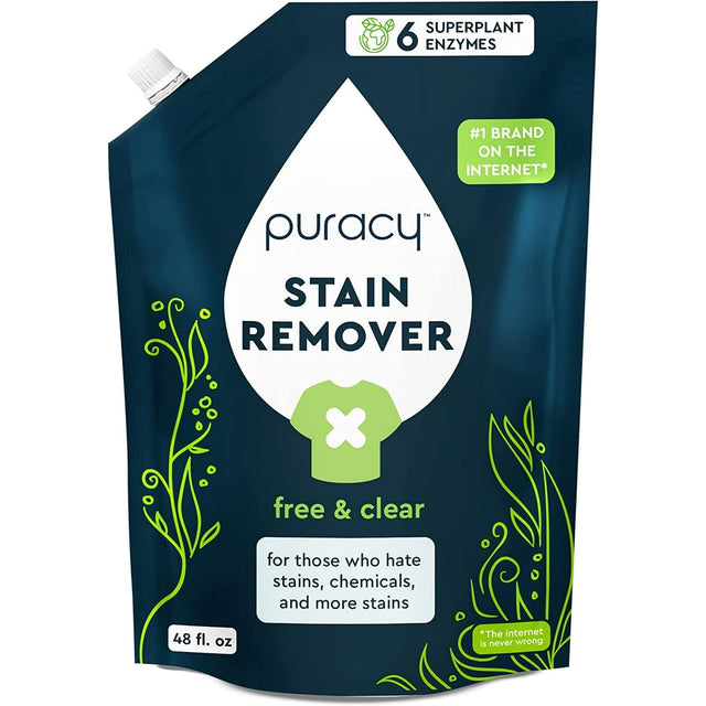 Puracy Laundry Stain Remover Refill, Free & Clear, 48 fl.oz. F1